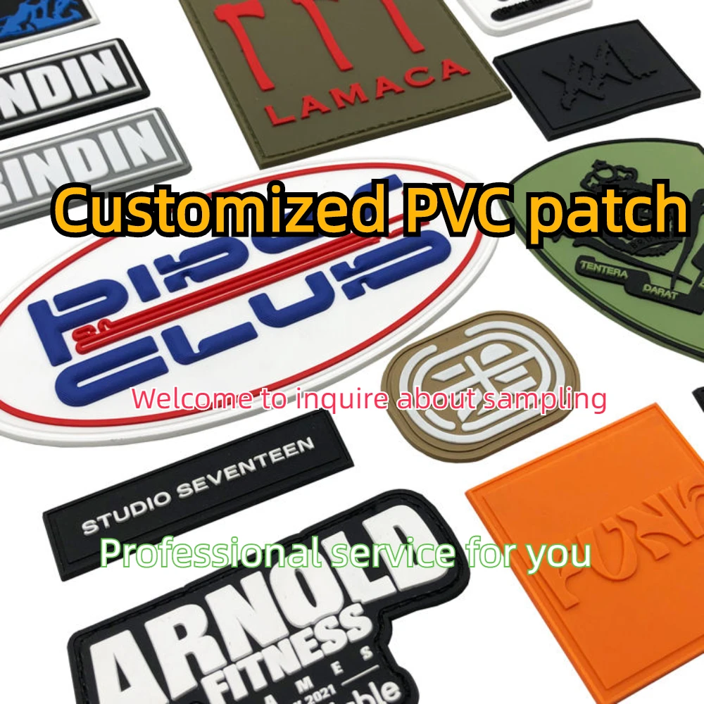 50pcs Customized Pvc Rubber Patch 2d And 3d Silicone Tactical Badge Clothing Decoration Logo Soft Patch Minimum Order Quantity