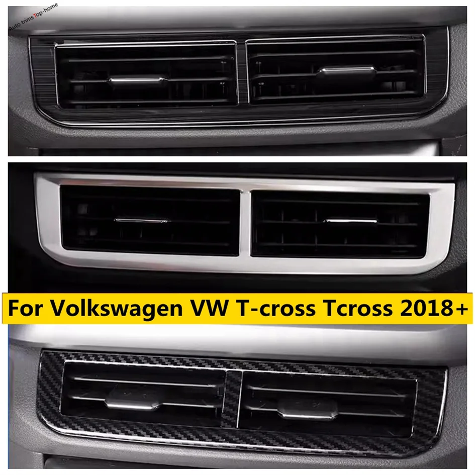 

ABS Carbon Center Air Vent AC Outlet Decoration Frame Trims Cover Car Accessories For Volkswagen VW T-cross Tcross 2018 - 2023