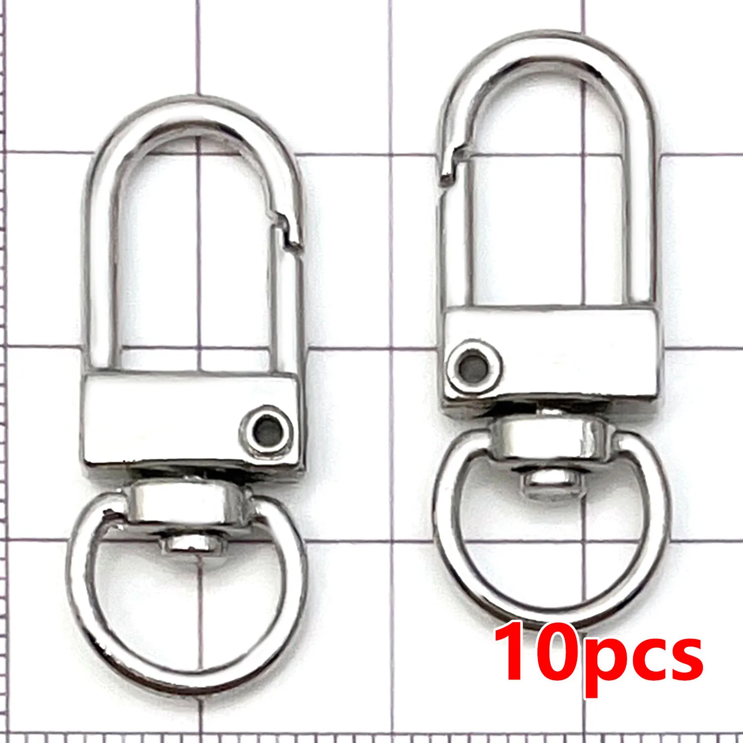 10pcs Mixed Shape Keychain Hardware Alloy