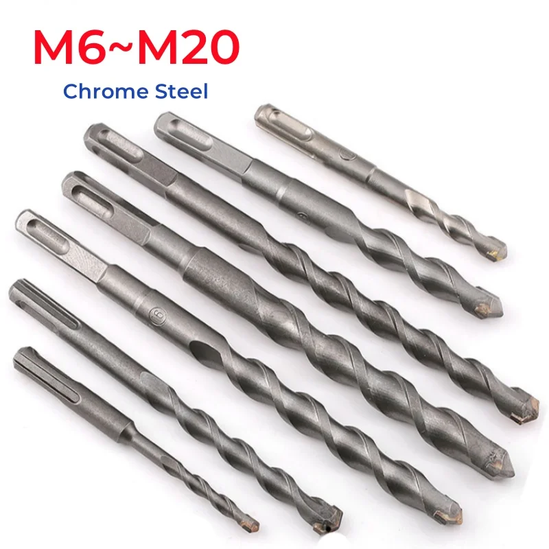 

M6 ~ M20 хромированная сталь, металл, квадратная/круглая ручка, электрическое перфораторное сверло, ударное сверло для цементной стены, бетона