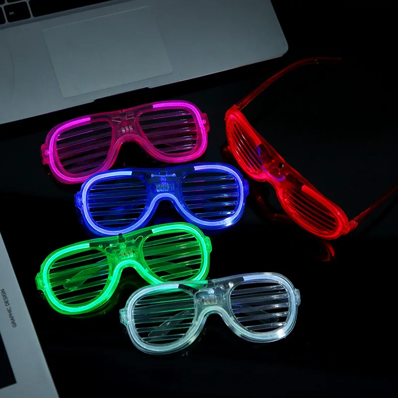 Luminous Glasses Shutter  Glasses Fluorescent Cold Light Glasses Bar Activity Supplies Children Luminous Toys