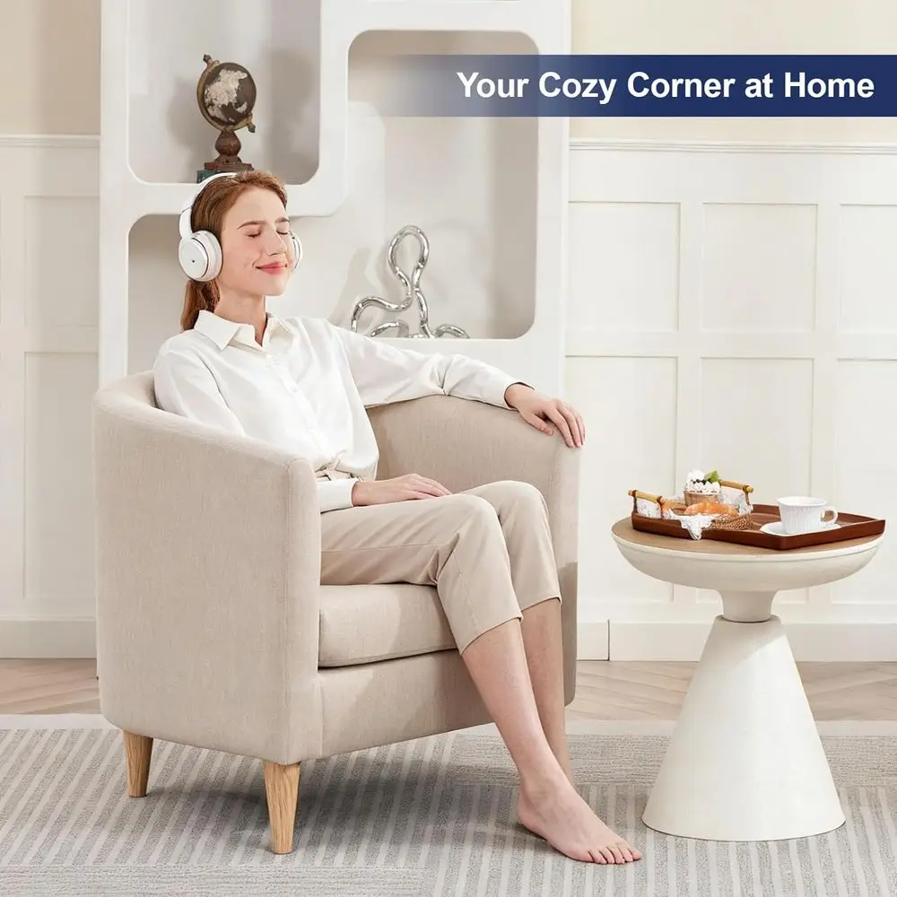 Conjunto de 2 cadeiras de cano modernas e confortáveis, ideais para sala de estar, quarto, recepção ou café, leitura estofada bege C