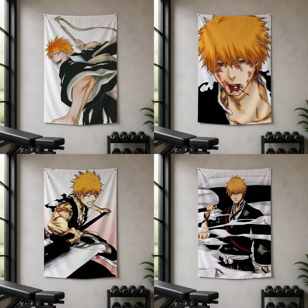 I-Ichigo Kurosaki Decorative Art Flag Banner for Picnic Camping Party and Home Decor