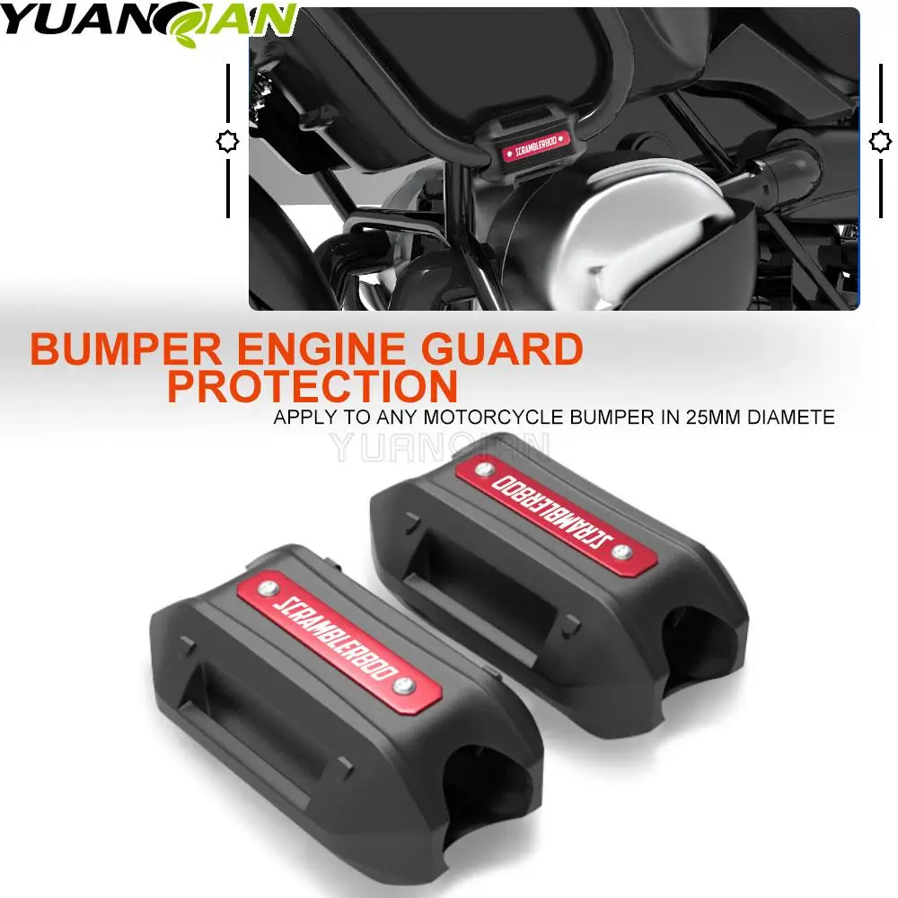 Motorcycle Accessories 25MM Engine Crash bar Protection bluemper Decorative Guared For DUCATI Scrambler 800 2019 2020 2021