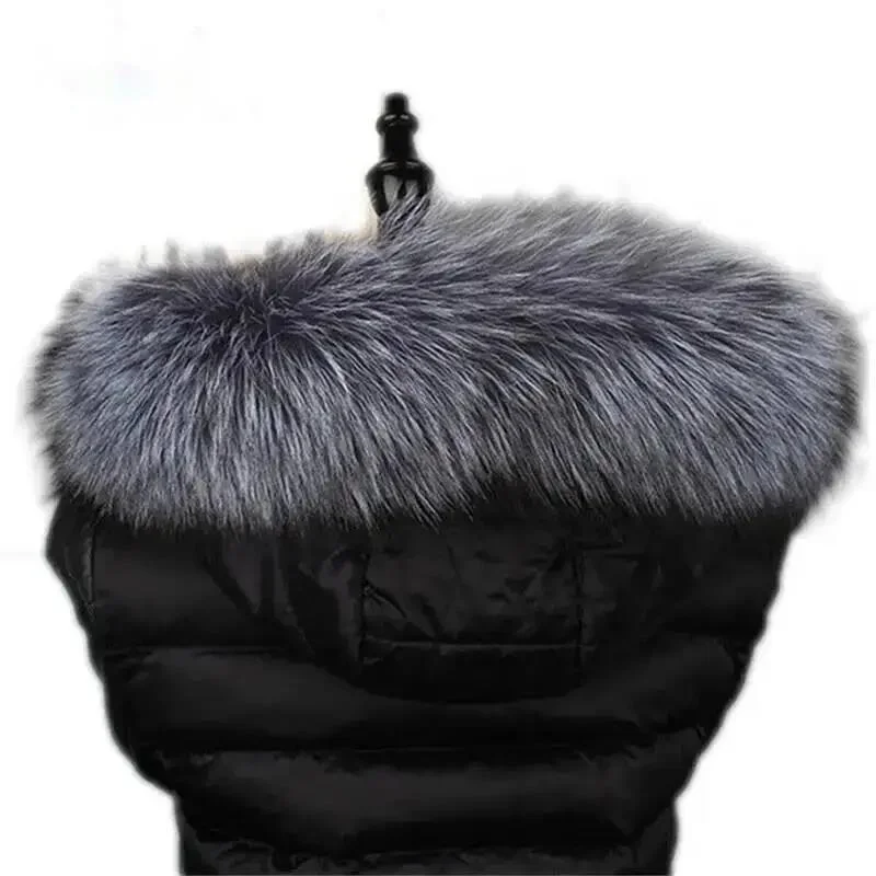 

100% Real Fox Fur Collar Silver Silver Fox Fur Square Collar Ring Scarf Womens Genuine Natural Fox Fur Scarves Collar Accessorie