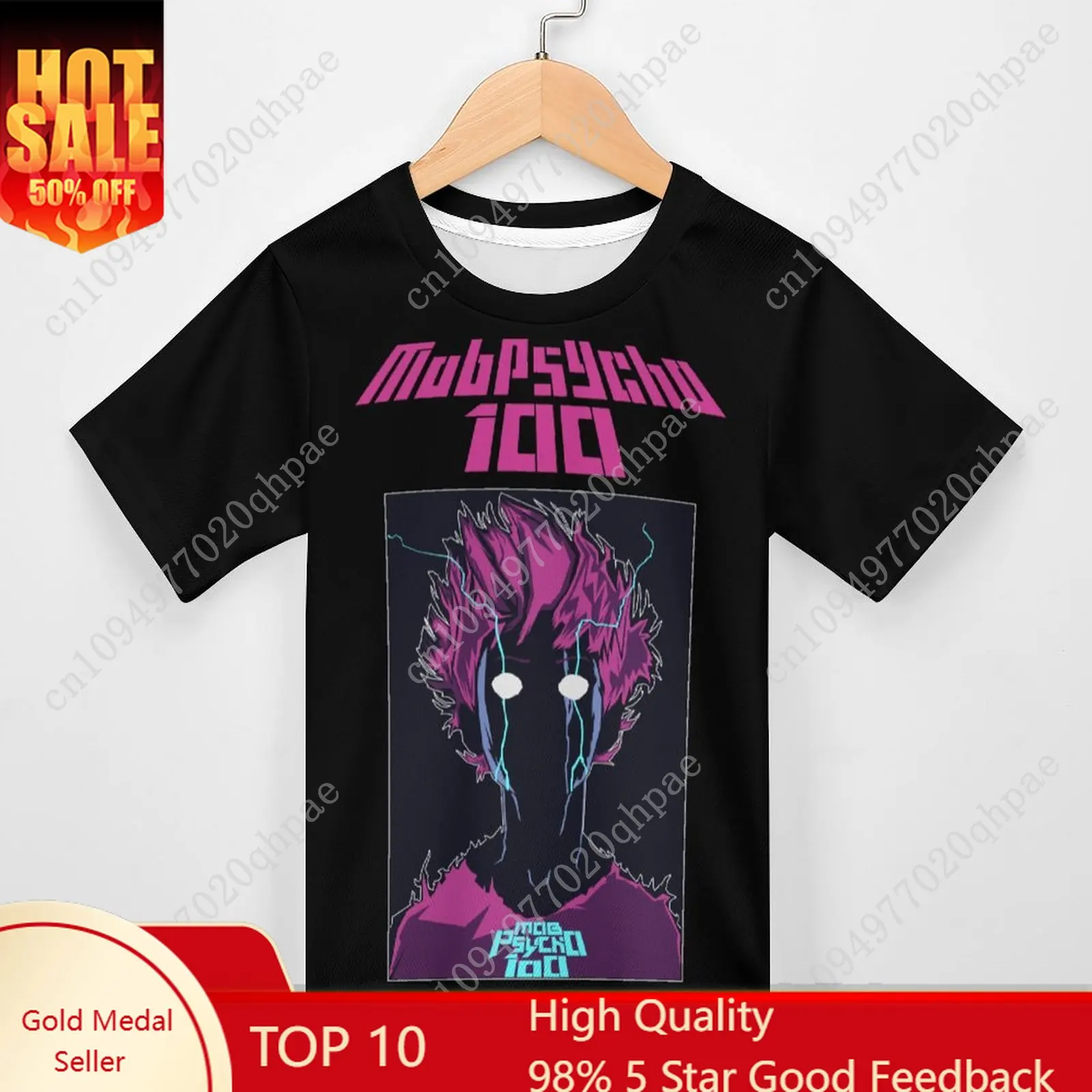 

Mob Psycho 100 T Shirt Boys Girls Childs Cotton Short Sleeves Tlightweight Breathable Comfortable Tshirt Custom Made Summer Tops