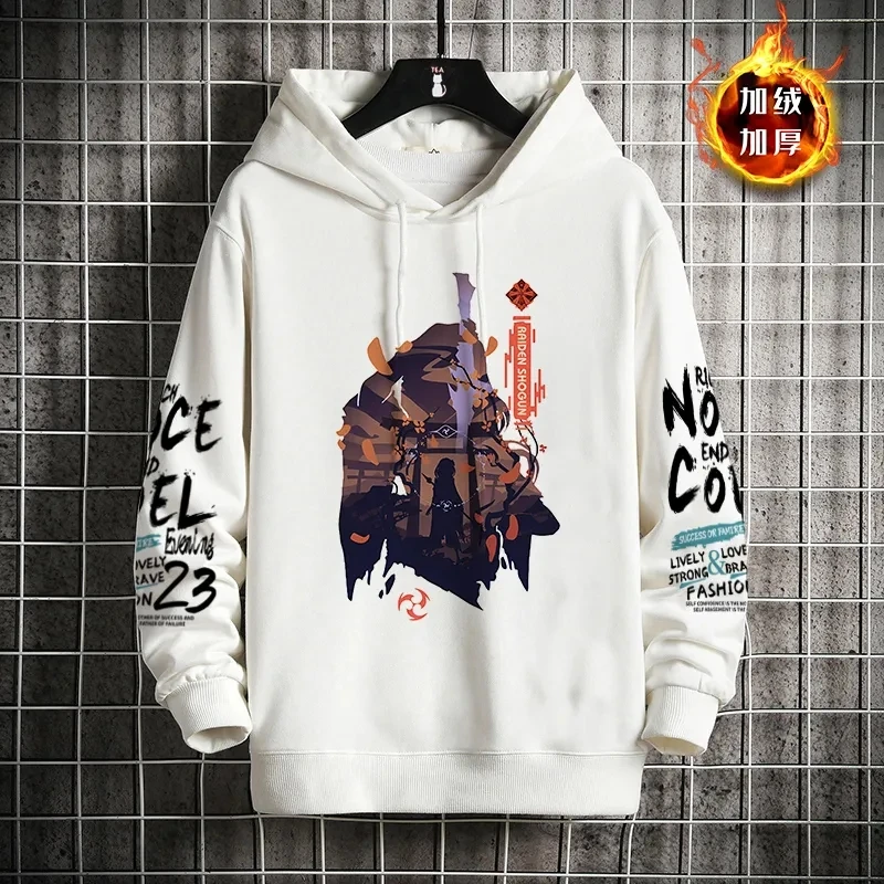 Genshin Impact Furina Sweatshirt Met Capuchon Jas Dezelfde Stijl Voor Mannen 2024 Nieuwe Winter Losse Dikke Pluche Trui Hoodie Tops