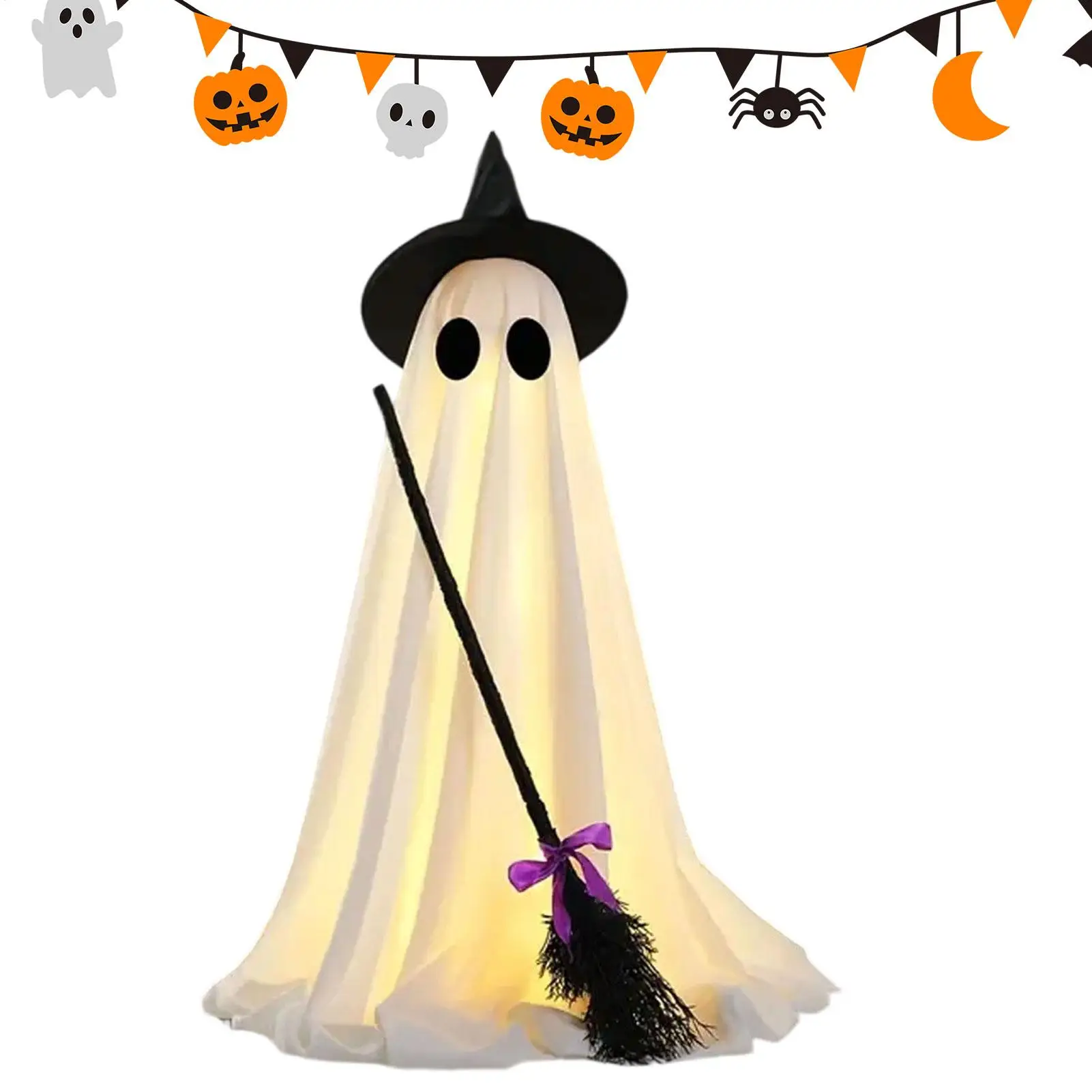 

Light up Ghost Decorations Outdoor Standing Ghost Halloween Decor with Light Seasonal Holiday Party Spooky Decor for Indoor