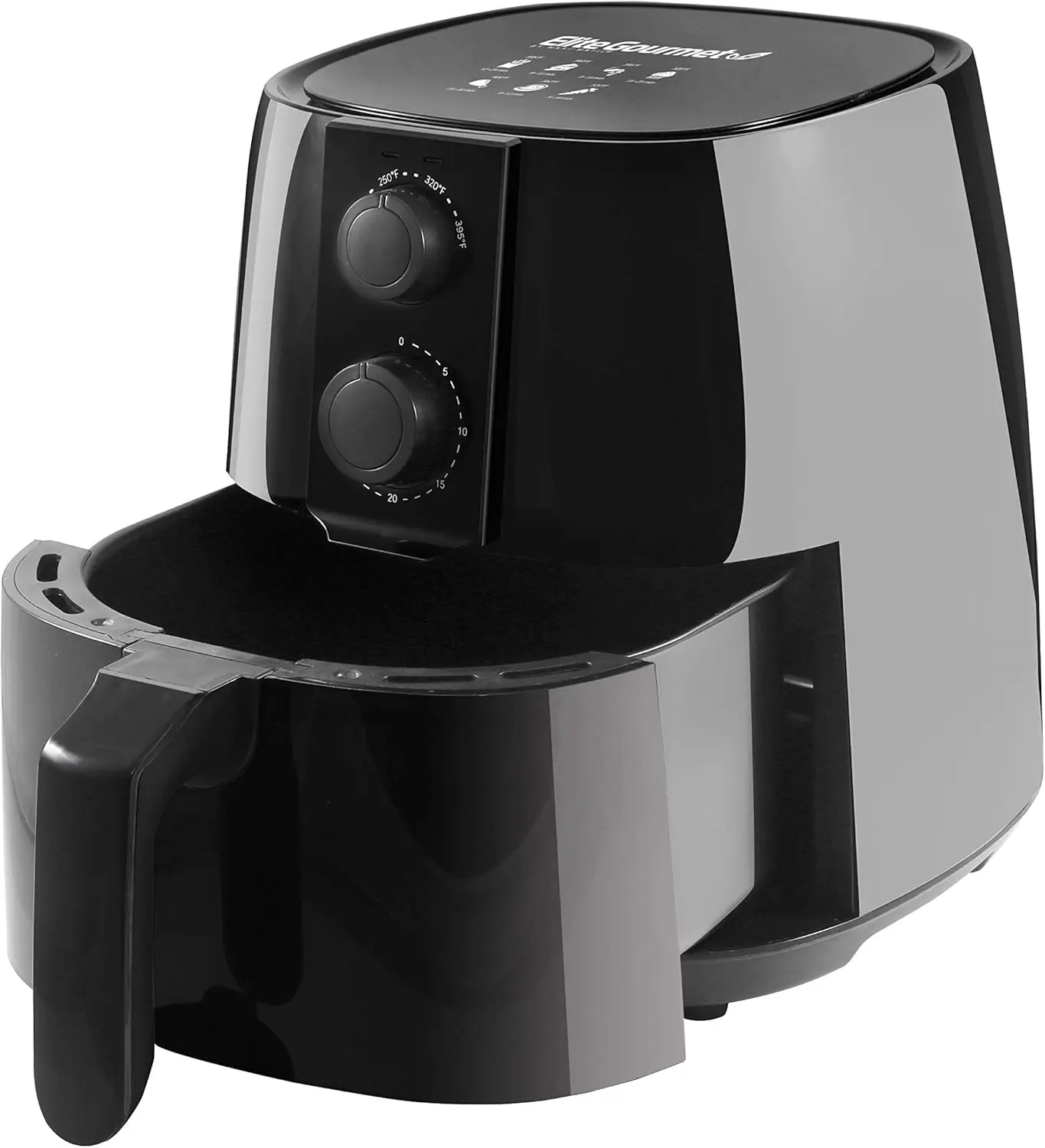 Electric Digital Hot Air Fryer 1350Watts Oil-Less Healthy Cooker Timer & Temperature Controls 4 Quart Black