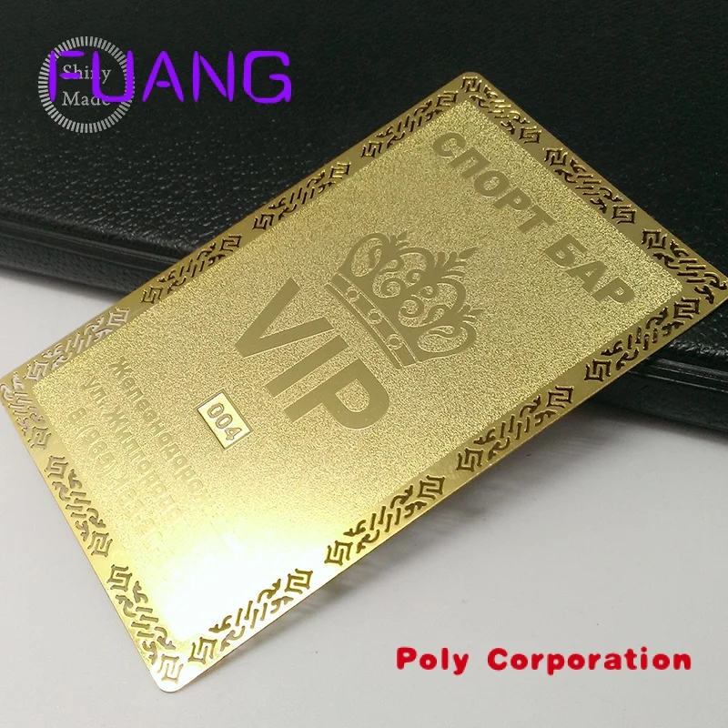 Custom  Gold VIP membership card metal business card with custom logo