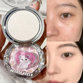 내추럴 세팅 파우더 메이크업 피니싱 컨실러, 프레스 파우더, 퍼프 포함, 오일 컨트롤 페이스 메이크업, 한국 화장품  Best5