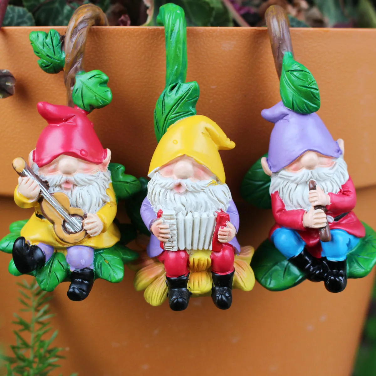 

Resin Fairy & Dwarf Set - 3PC Mini Garden Wall Decor
