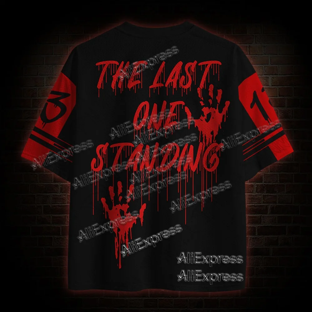 Hot Selling Street Fashion Quick Drying Mesh Sportswear, Adult and Children's V-neck Breathable T-shirts, Horror Movie Series
