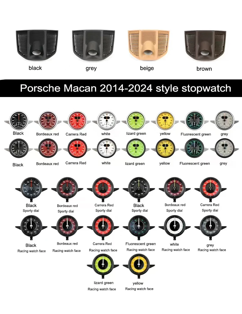 Console auto stopwatch accessoire voor Porsche Panamera 970 971 Cayenne 92A 9Y 0 718 CAYMAN 718 Boxster model
