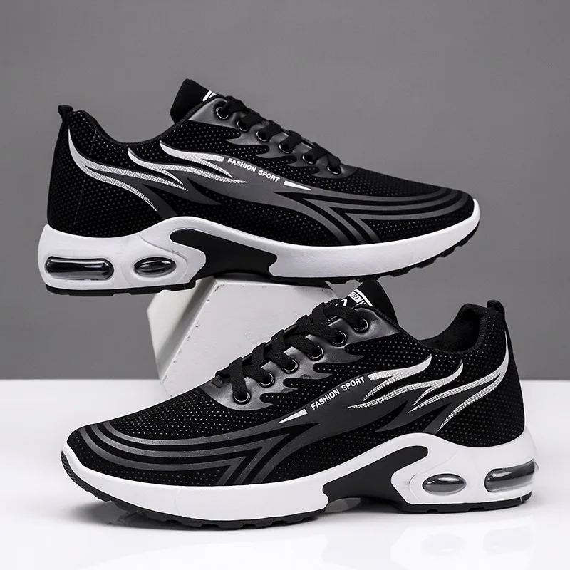 Men Sports Shoes 2023 Spring New Men Paltform Air Cushion Casual Shoes Fashion Casual Sneakers Men Mesh Breathable Men Sneakers