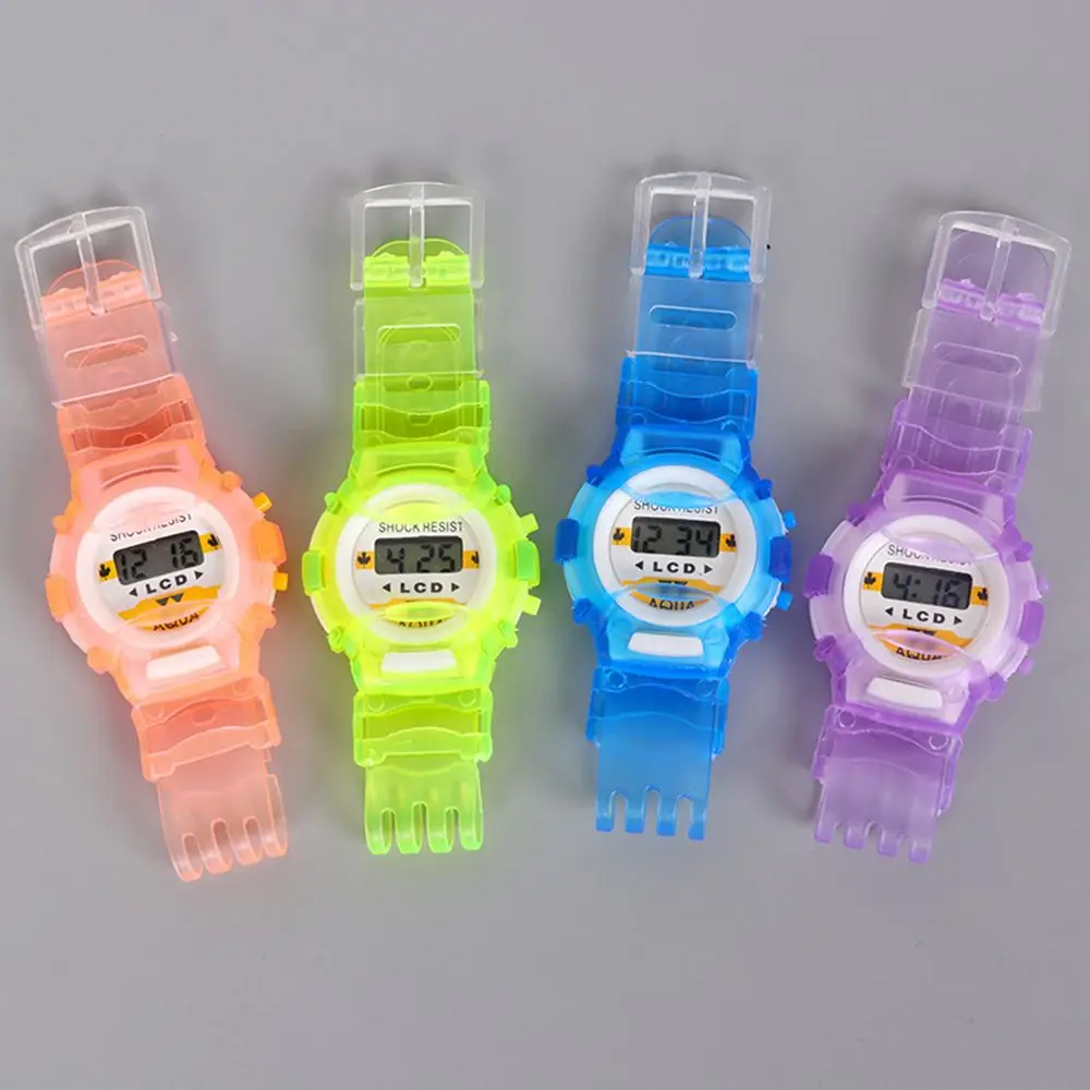 Waterproof Children Sport Watch For Girls Boys Teens Kid Transparent Digital Electronic Clocks Wristwatch Durable