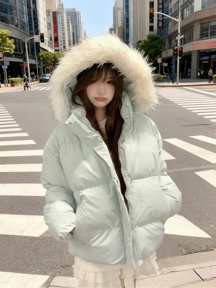 

Мужская зимняя теплая повседневная куртка-парка из хлопка с капюшоном и меховым воротником American Sle Thiened