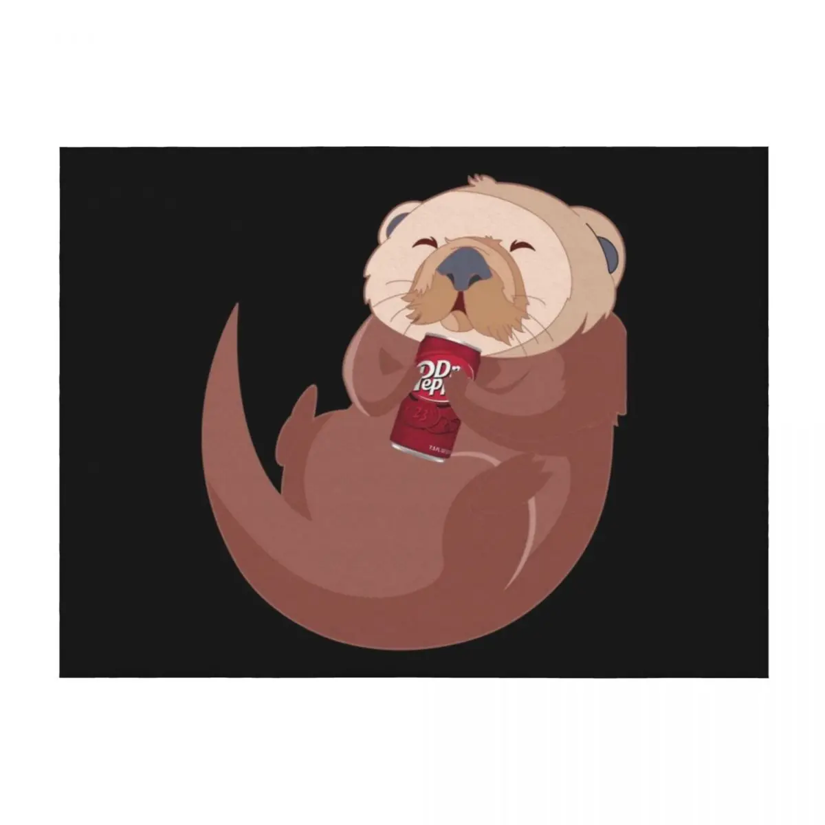 

Otter + Dr. Pepper \t \t Throw Blanket Large christmas decoration warm winter Decoratives Blankets