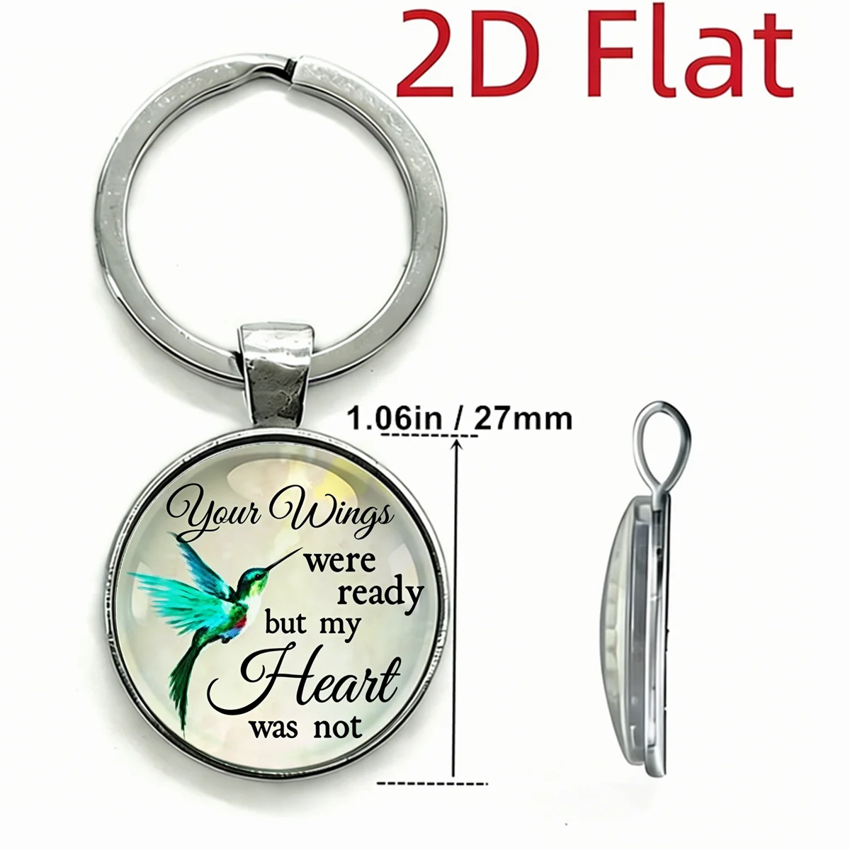 1PC Lovely Hummingbird Memorial Keychain 
