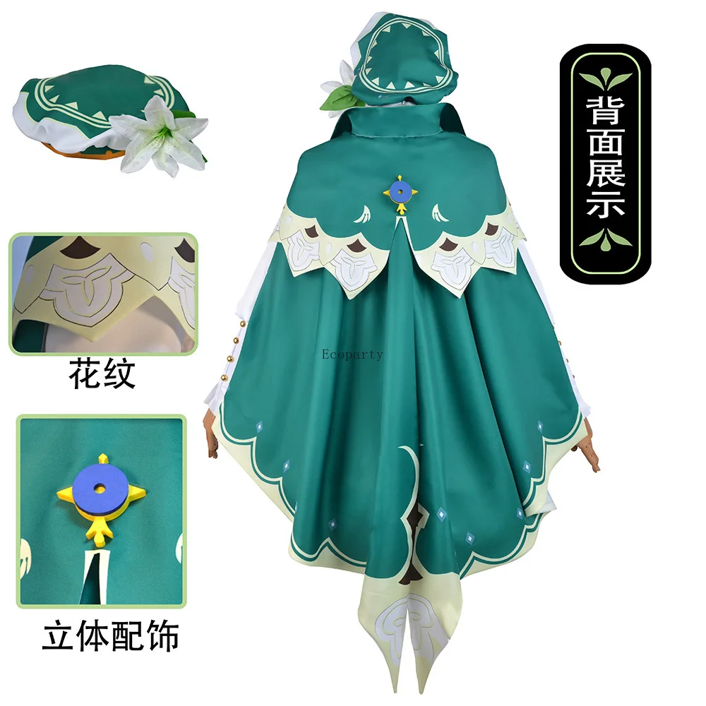 Genshin Impact Cosplay Venti Halloween Anime Volledige Vrouwelijke Shota Loli Performance Kostuum Voor Vrouwen Spel Wendi Winderig