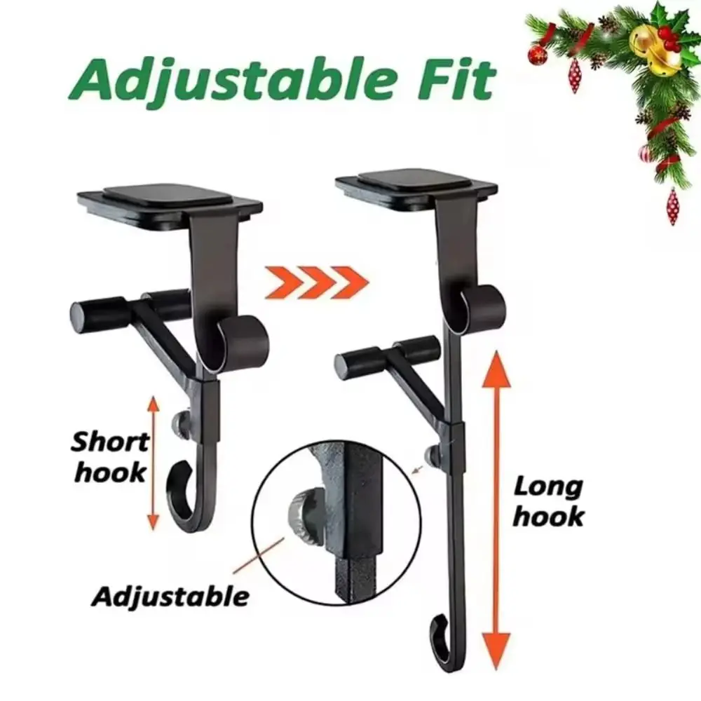 Adjustable 2-In-1 Mantel Hook Heavy Duty Non-slip Christmas Stocking Holder Multi-functional Space Saving Garland Hanger