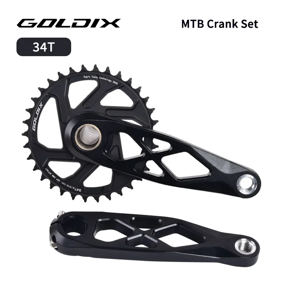 GOLDIX MTB Crankstel BSA 24mm 165mm 170mm 175mm Direct Mount R-SPEC Trail Hollow Bike Crank Spindel DH AM XC voor Shimano SRAM