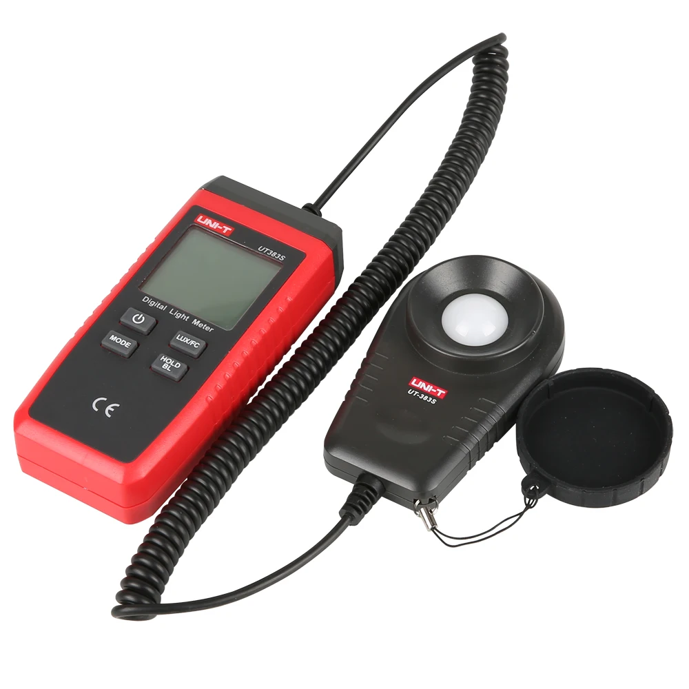 UNI-T UT383S Light Meter 200,000 LUX Digital Luxmeter Luminance Lux Fc Test Max Min Illuminometers Photometer