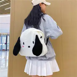 Kawaii Sanrio Pochacco Plush Bag Pochacco Backpack Handbag Cute Tote Bag Shoulder Bag Women Storage Bag Large Capacity Girl Gift