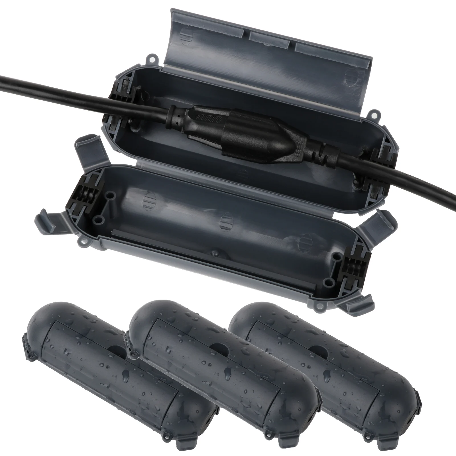 IP44 صندوق كهربائي خارجي مع كابل مانع تسرب غطاء أمان مقاوم للطقس لقضاء عطلة أضواء الديكور تمديد الحبل/الشريط #1