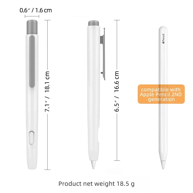 Стилус для планшета, Ручка для Apple Pencil 2, защитный чехол для планшета, силиконовый чехол с выдвижным наконечником, защитная крышка