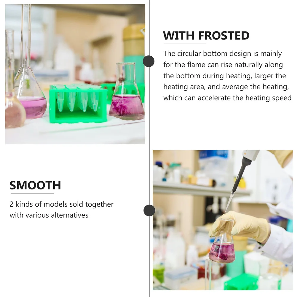 

2Pcs Round Bottom Glass Flask Durable Thin Neck Laboratory Flask for Science Experiments School Study Supplies