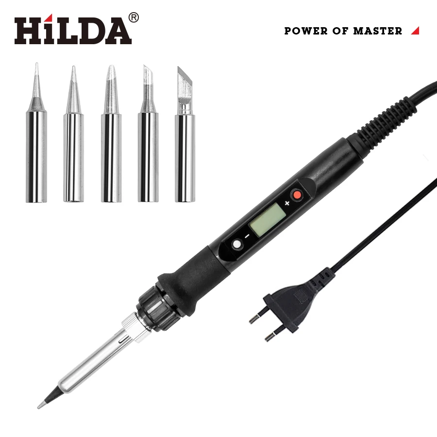 

HILDA 80W Electric Soldering Iron LCD Digital Display Adjustable Temperature 220V Soldering Iron Kit Welding Repair Tools