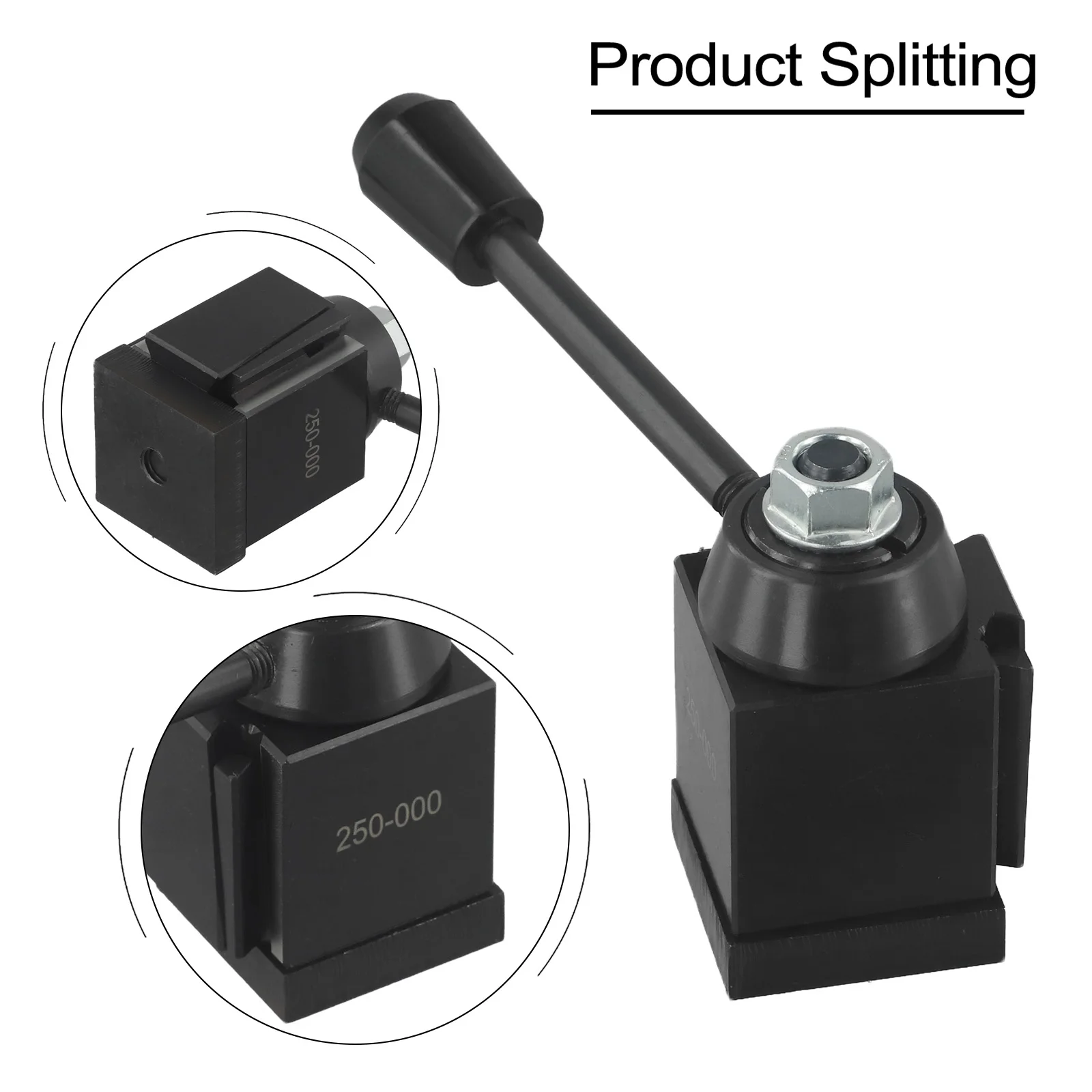 3pc Wedge Type Tool Post Set for OXA with Quick Change Turning and Facing Holder for Lathe Grooving and Cutting