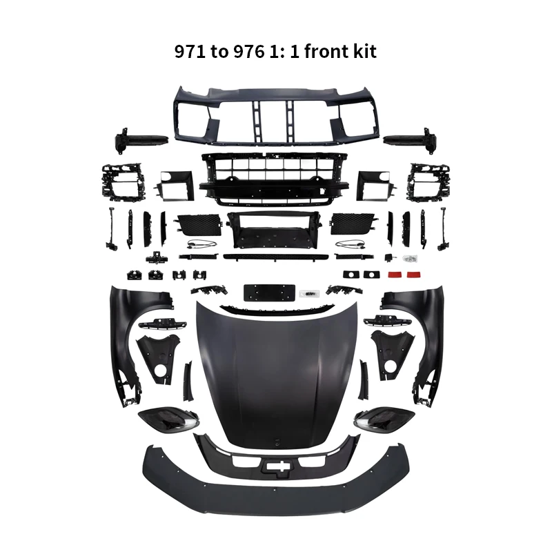 1:1 971 Upgrade 976 Turbo Front Rear Bumper Kit PP Material Protection Decoration Easy for  Panamera 2017-2023