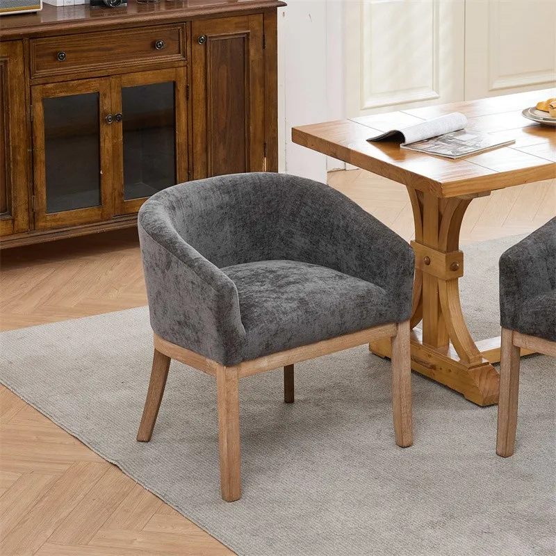 

Обеденные стулья в стиле Mid-Century Modern с обивкой, 19 дюймов в ширину, акцентные стулья с подлокотниками