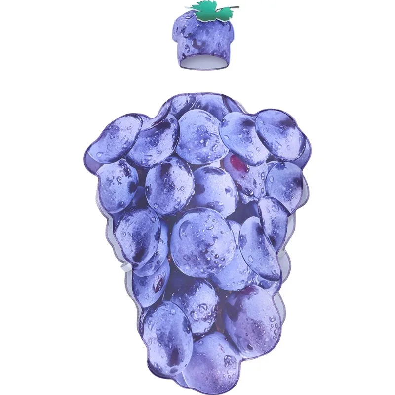 Purple Grape Cluster Foam Tunic Costume With Round Grape Shape For School Events Halloween Parties And Character Role Play view 3