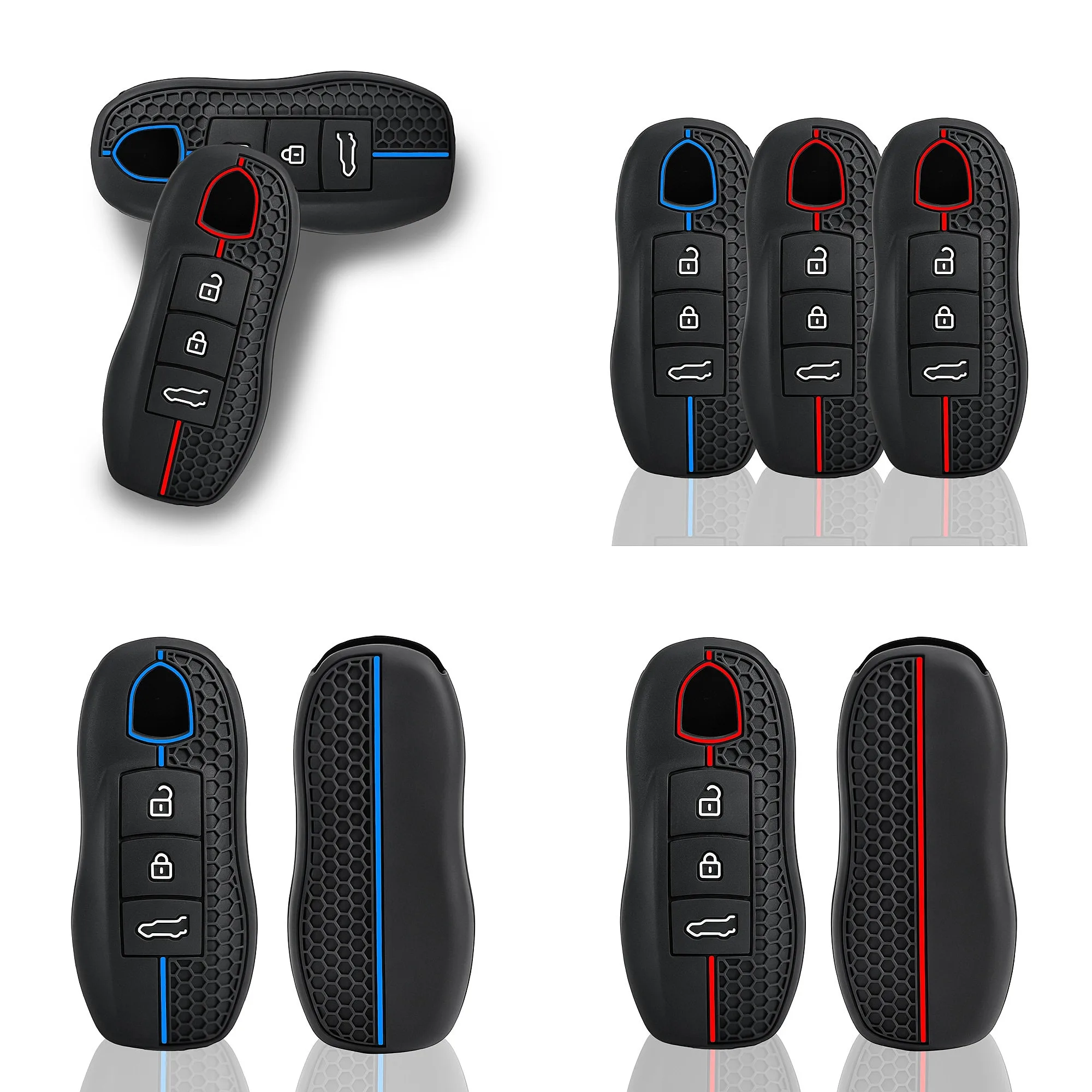 3 Buttons Car Key Case for Porsche Panamera Cayenne 9YA 971 911 Macan Boxster Remote Key Cover