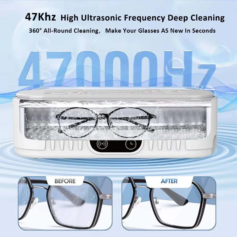 Xiaomi 47000 Hz Ultrasonic Cleaner 400 ML Mini High-Frequency Vibration Cleaning Equipment For Glasses Jewelry Denture Pacifier