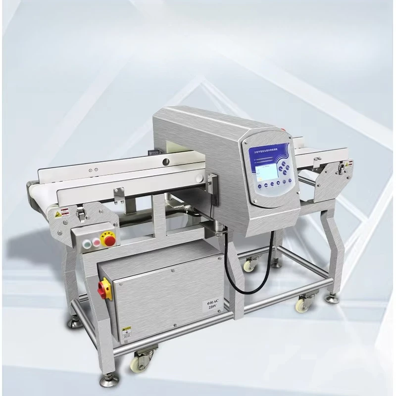 Touch screen packaging food metal detector 304 SUS material electromagnetic wave detection fixed