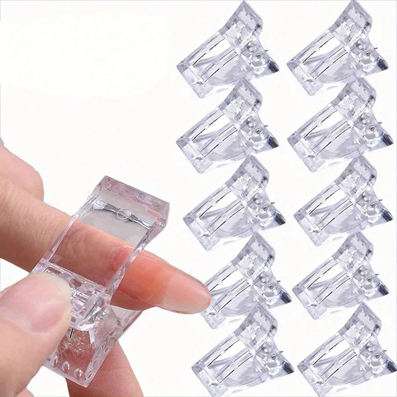 5/10Pcs Nail Clip Transparent Gel Quick Building Tips Clips Finger Nail Polish Extension UV Lamps Manicure Art Builder Tools