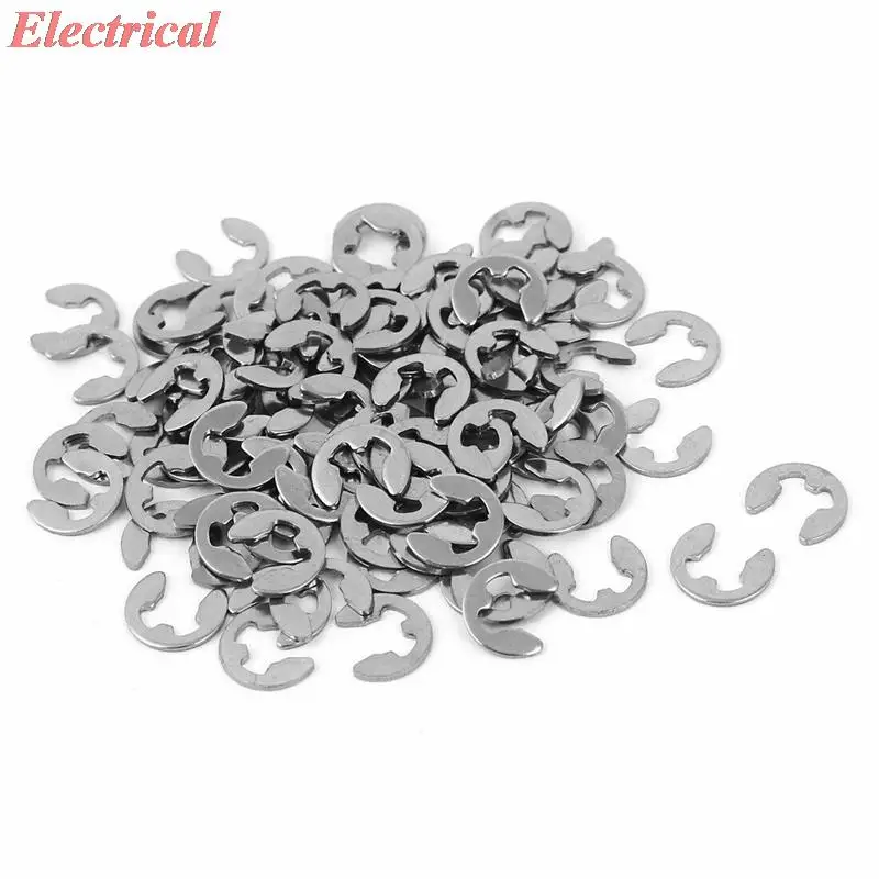 

4mm Inner Dia 304 Stainless Steel E Clip Retaining Rings Circlips