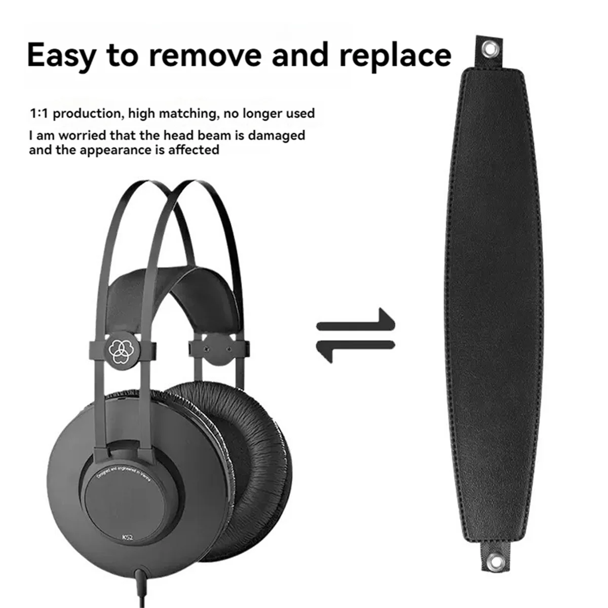 N36R_DW Comfortable Headset Headband Pad for AKG K52 Headphone