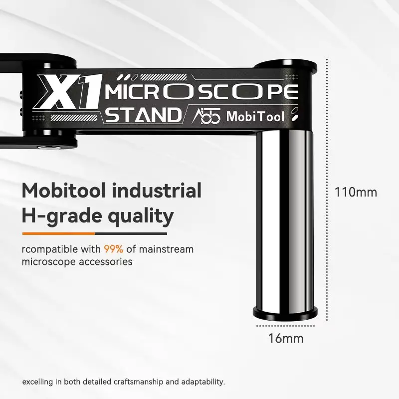 

MT-X1 Microscope Swinging Arm Universal Flexible Folding 360 ° Rotating High-rigidty Telescopic Microscope Support