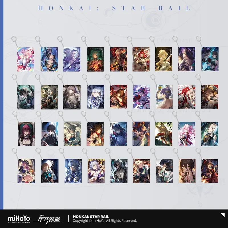 

[Genuine] miHoYo Game Honkai Star Rail Light Cone Series Acrylic Pendant Anime Keychain Badge Cartoon Accessory Halloween Gifts