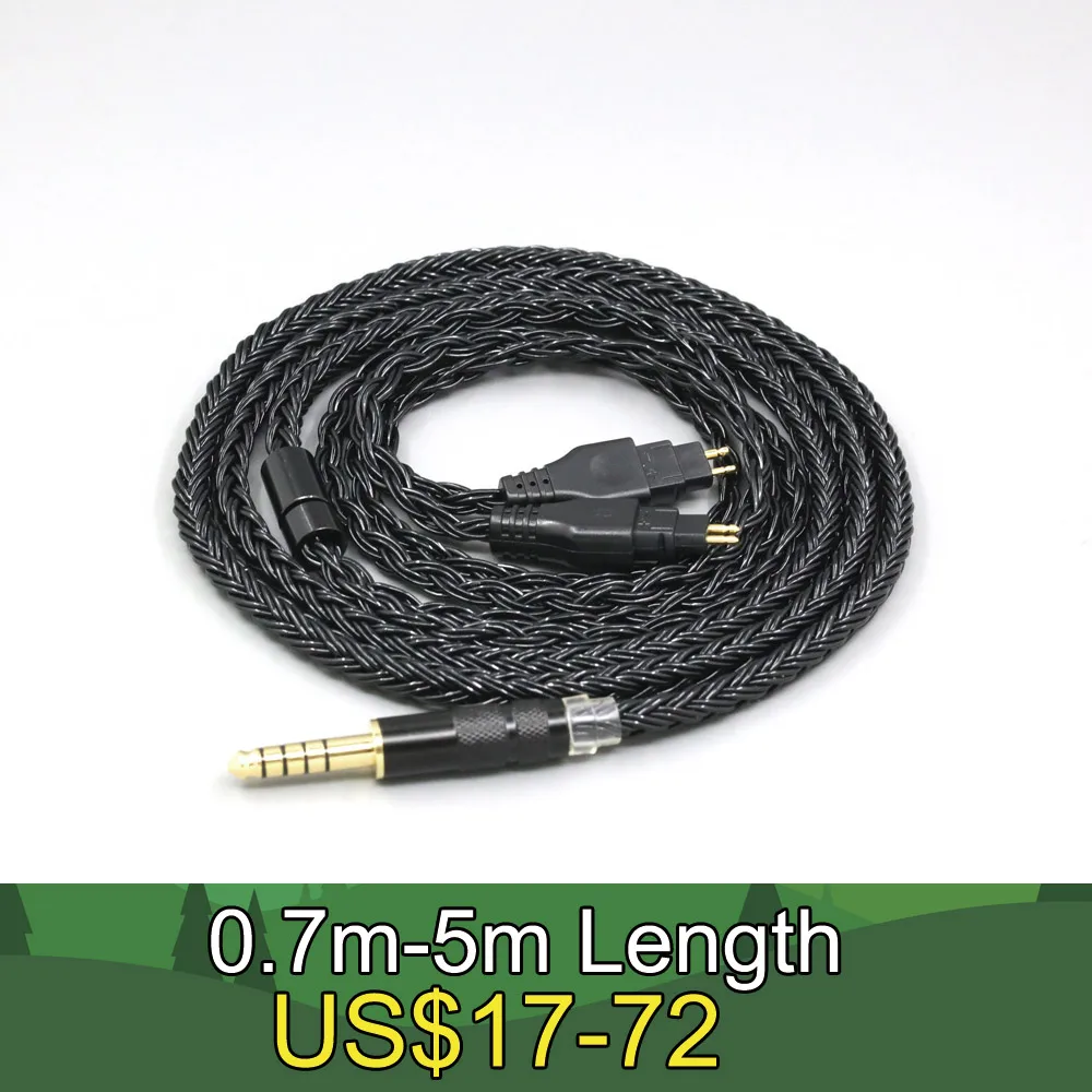 Sennheiser、hd580、hd600、hd650、hdxxx、hd660s、hd58x、hd6xx、ヘッドフォンln007728、16コア用のoccブラックイヤホンケーブル