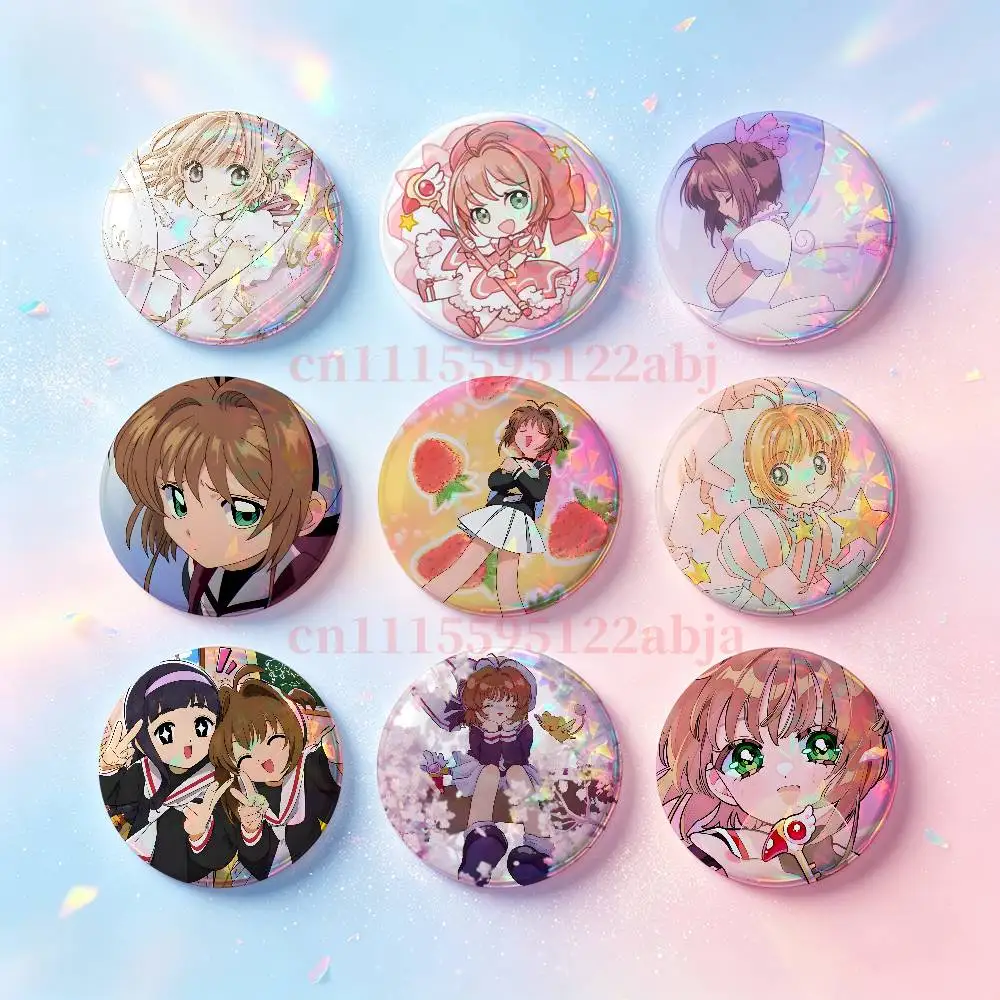 card captor s-sakura HD Print Badges Pretty Round Display Brooches IP merchandise 32mm 58mm 75mm 44mm 25mm