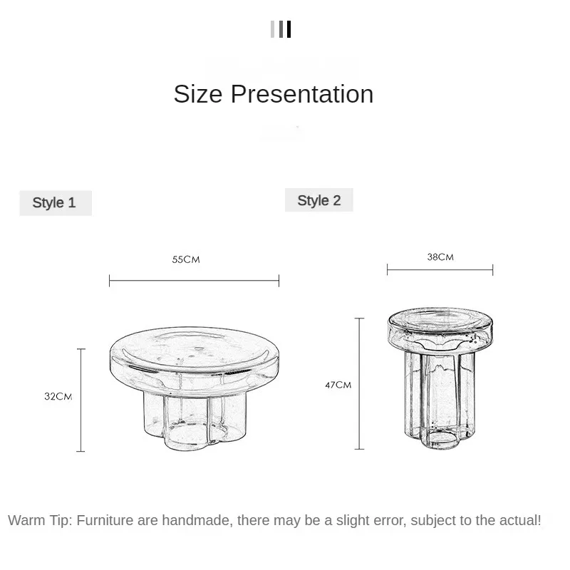 Designerski szklany okrągły stolik kawowy Luksusowy nowoczesny stolik minimalistyczny Przezroczyste proste stoły Nowoczesne meble do salonu