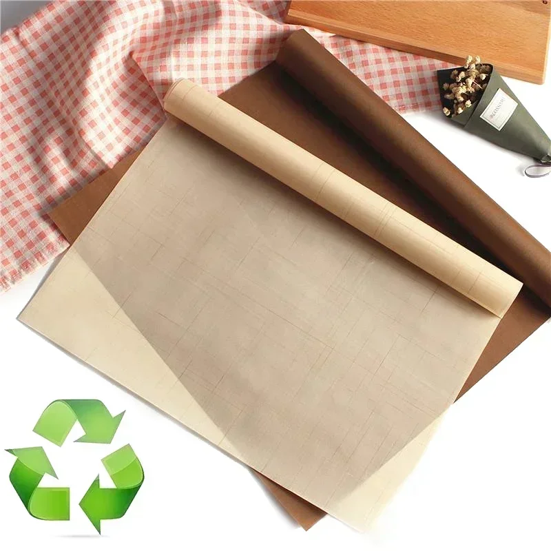 2 Sizes Reusable Non Stick Baking Paper Heat Press Pad Reusable Baking Mat Pastry Baking Oilpaper Sheet Kitchen BBQ Tools