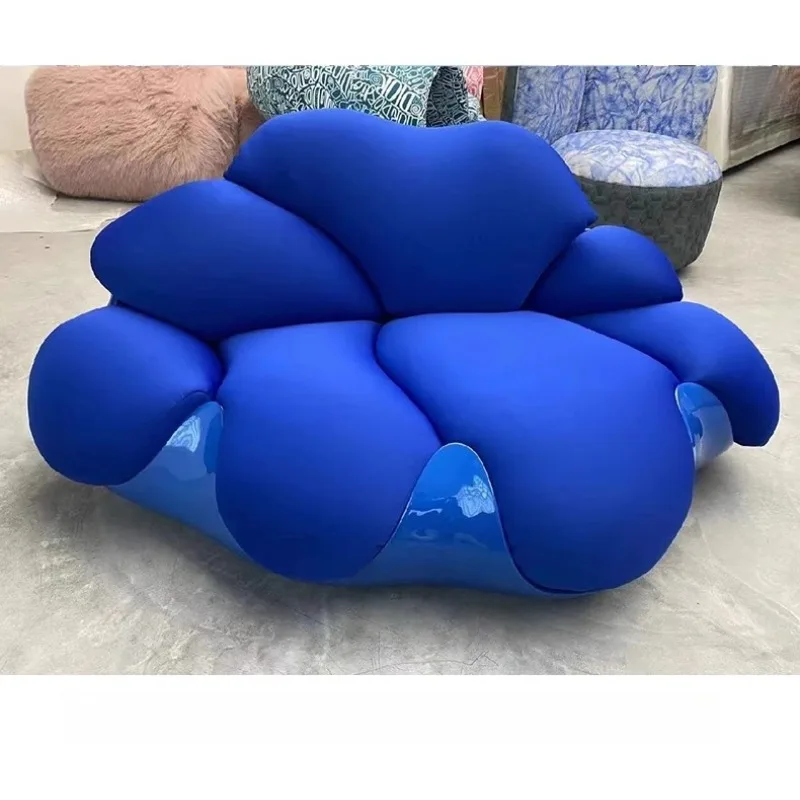 

Fabric sofa, simple modern creative designer in the living room, special-shaped model villa living room light luxury cloud sofa