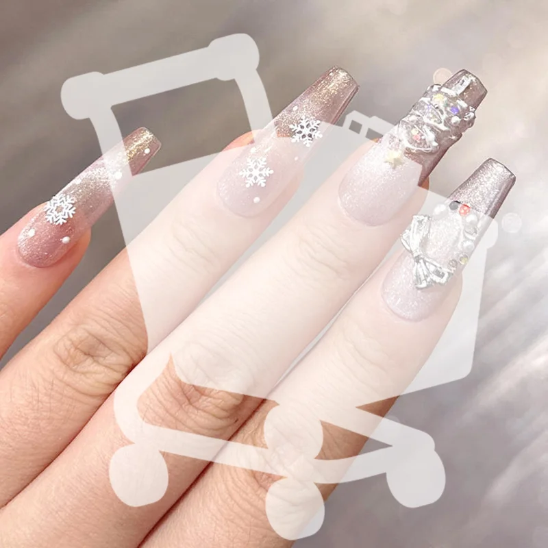 1 حزمة الذهب/الفضة الشتاء ندفة الثلج برشام مسمار الفن سحر بريق مجوهرات عيد الميلاد الأظافر الديكور DIY بها بنفسك مسمار الملحقات